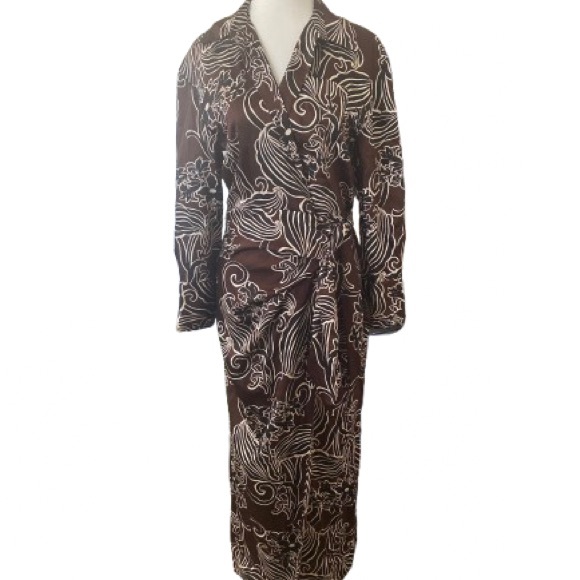 Zara Brown and White Maxi Dress - Picture 12 of 16